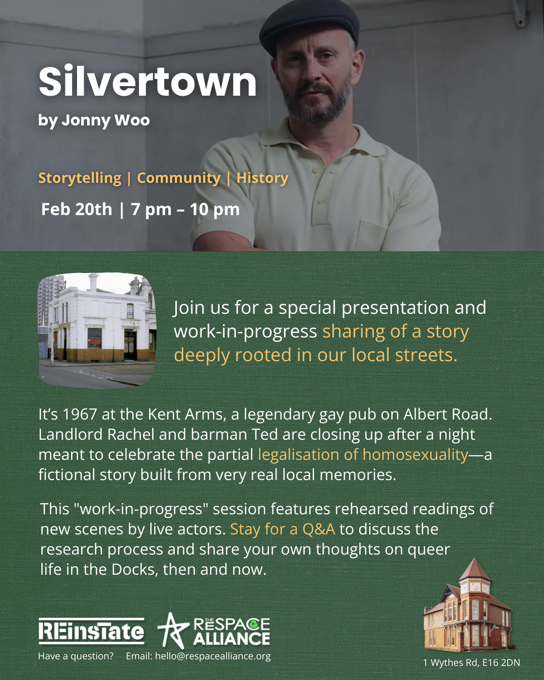 🎙️ Silvertown by Jonny Woo - Flyer