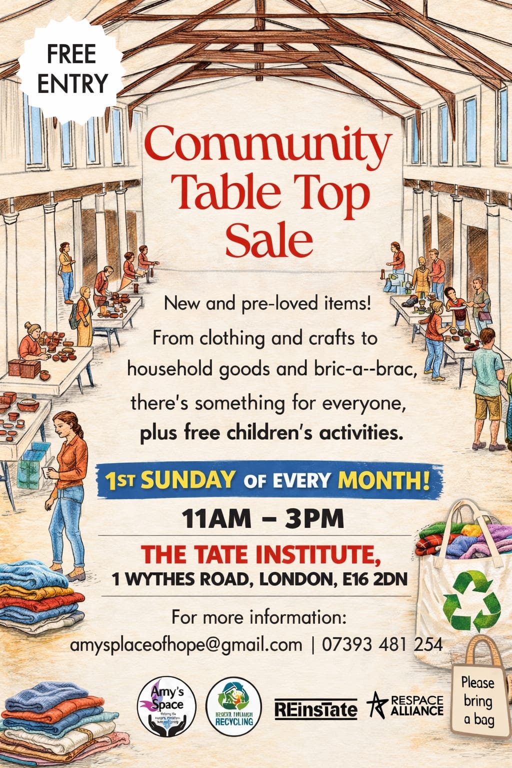 🎟️ Community Table Top Sale - Flyer