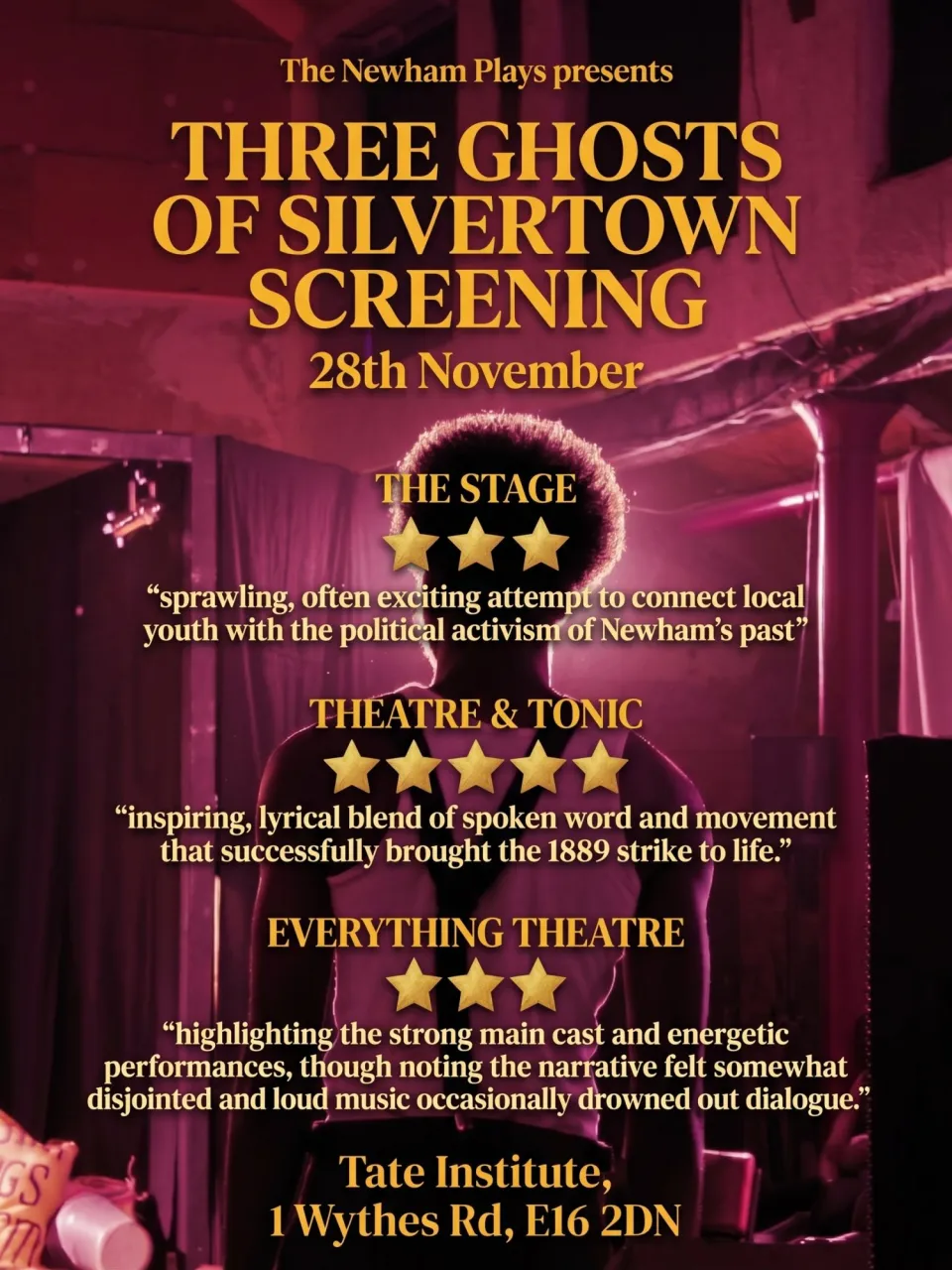 Three Ghosts of Silvertown Screening - Flyer