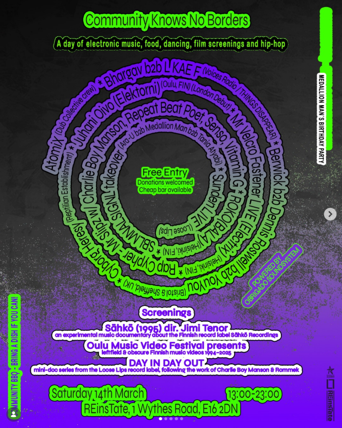 🌍 Community Knows No Borders - Multimedia Event - Flyer