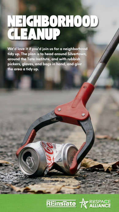 Neighbourhood clean up. - Flyer