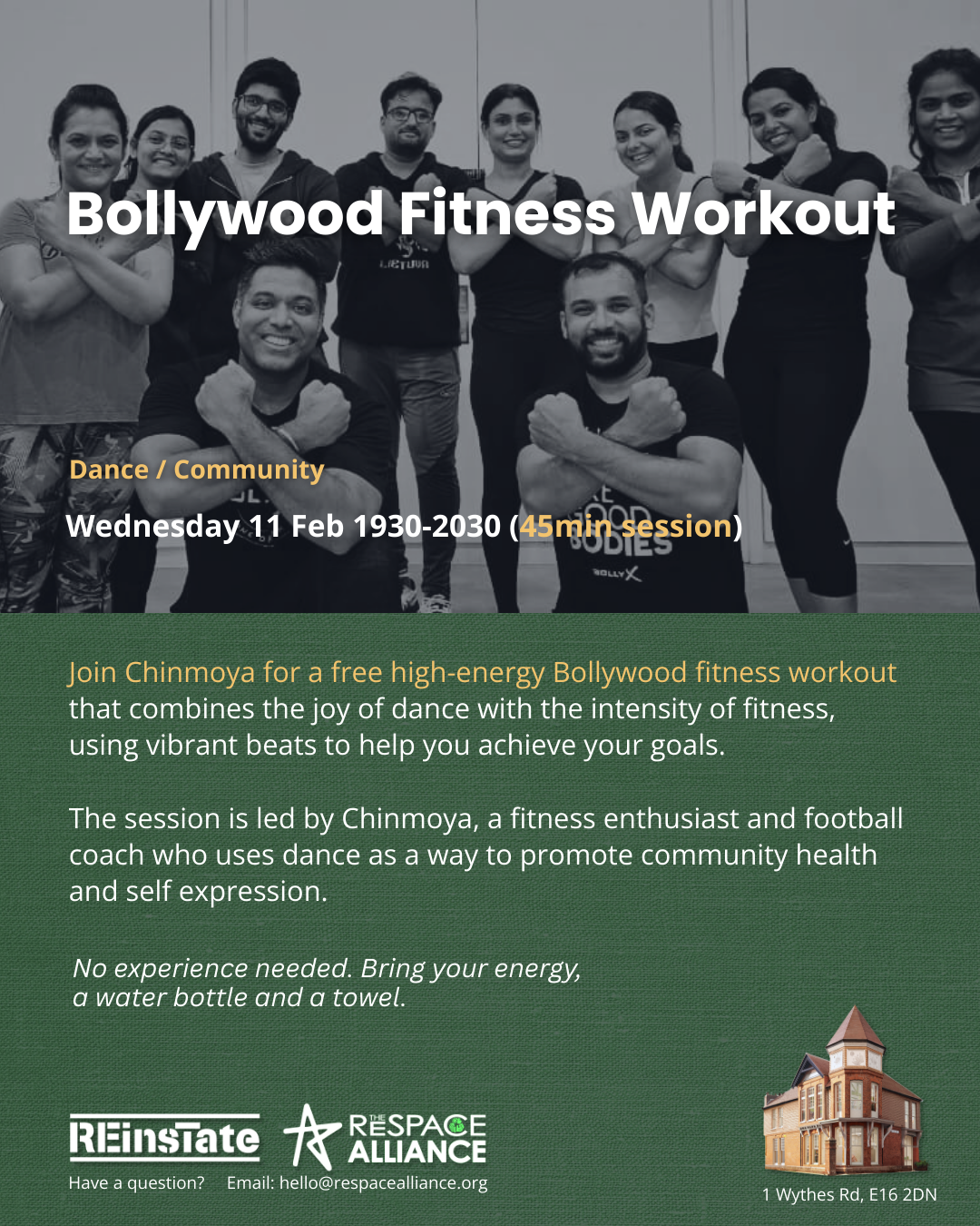 🕺🏼 Bollywood Fitness Workout - Flyer