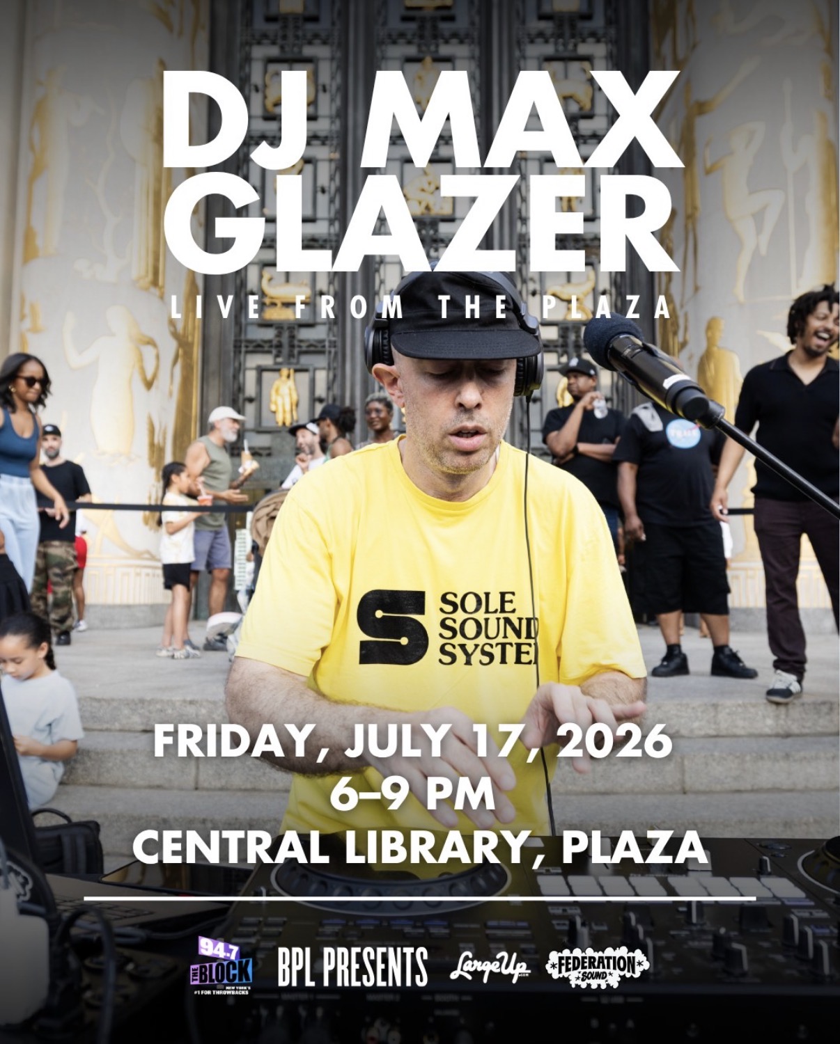 Dj Max Glazer Live From The Plaza - Flyer