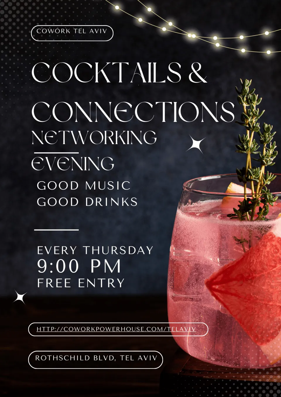 "Cocktails & Connections" Networking Evening - Flyer