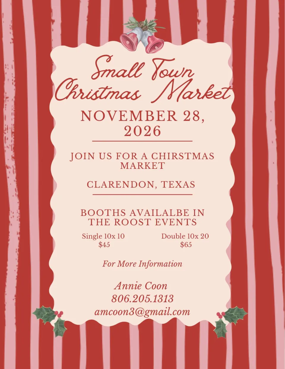 Small Town Christmas Market - Flyer