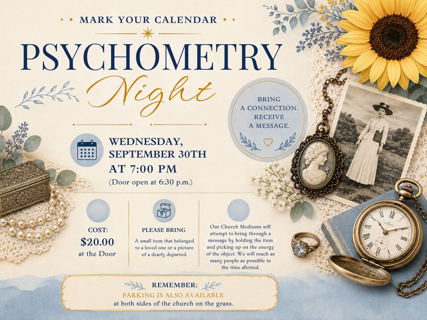 Psychometry Evening - Flyer
