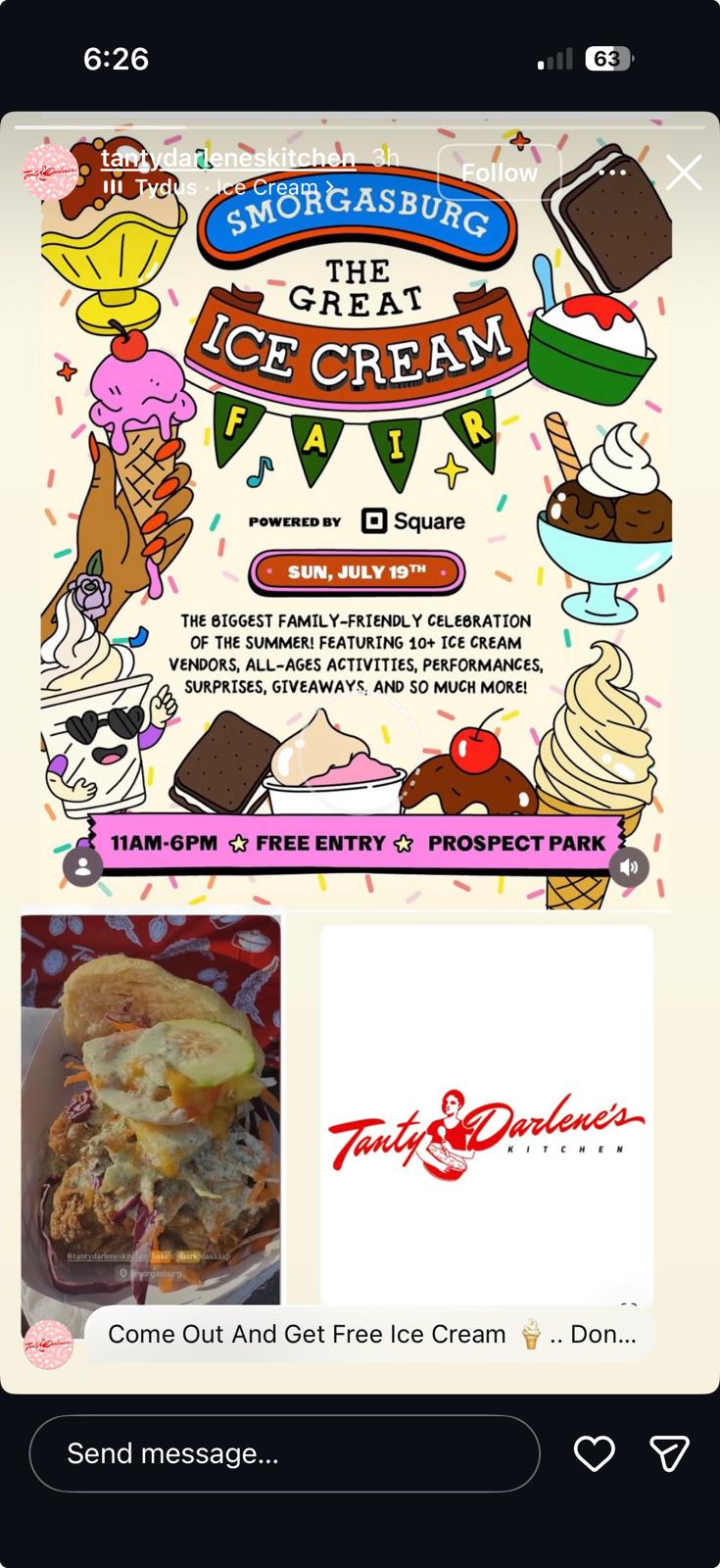 Smorgasburg The Great Ice Cream Fair - Flyer