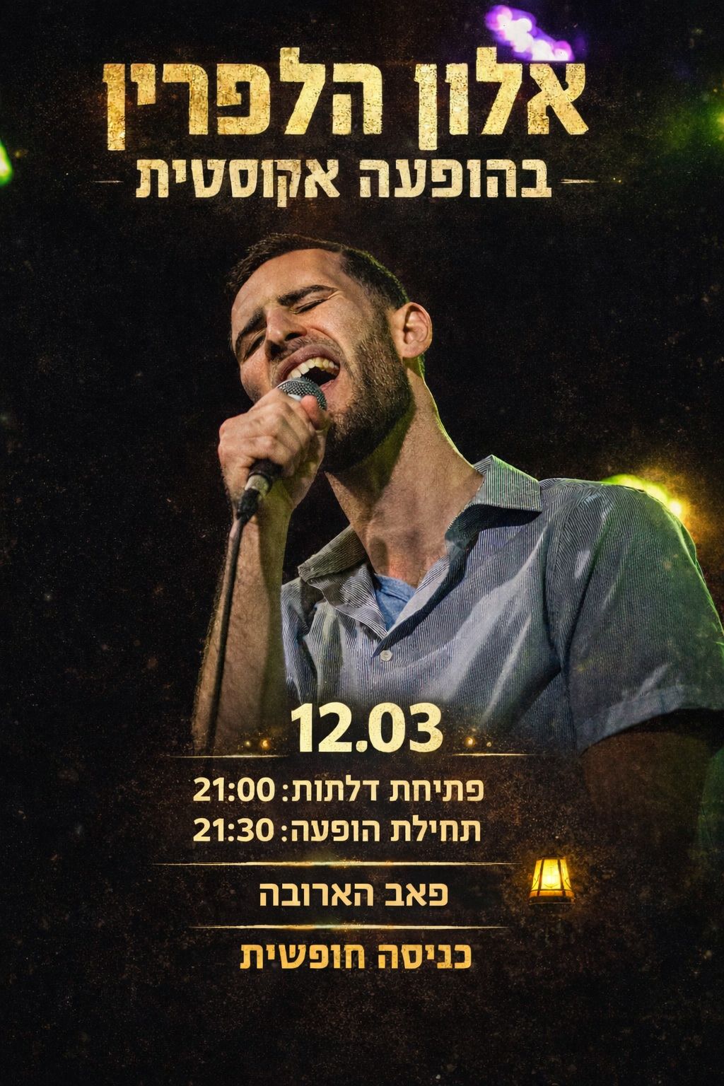 אלון הלפרין: מופע דואו אקוסטי - פלייר