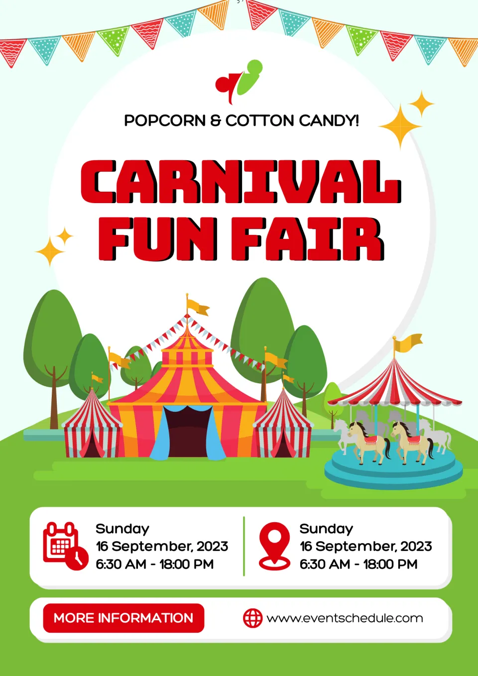 Popcorn Cotton Candy Popup - Flyer