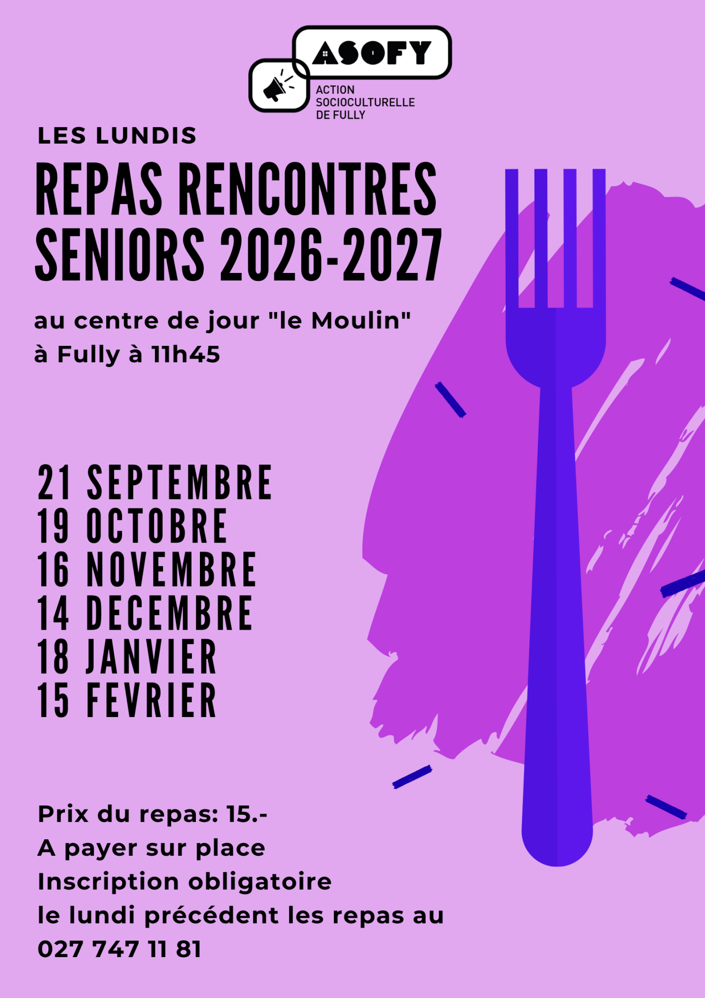 Repas - Rencontres Seniors - Flyer