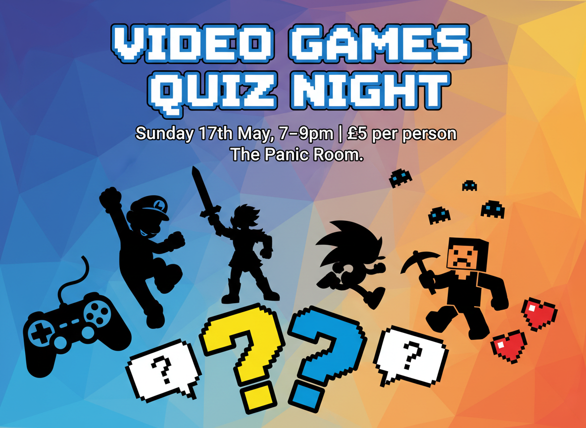 Video Games Quiz Night - Flyer