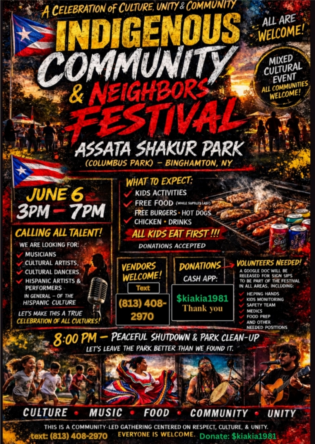 Indigenous Community & Neighbors Festival - Flyer
