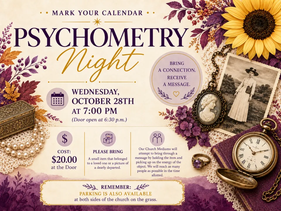 Psychometry Night - Flyer