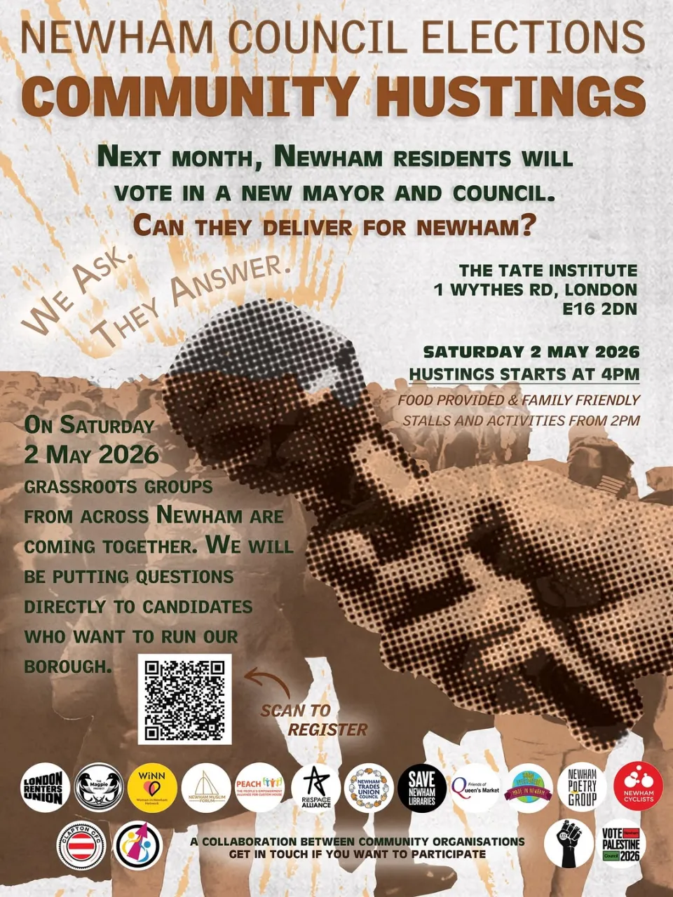 Newham Council Elections Community Hustings - Flyer