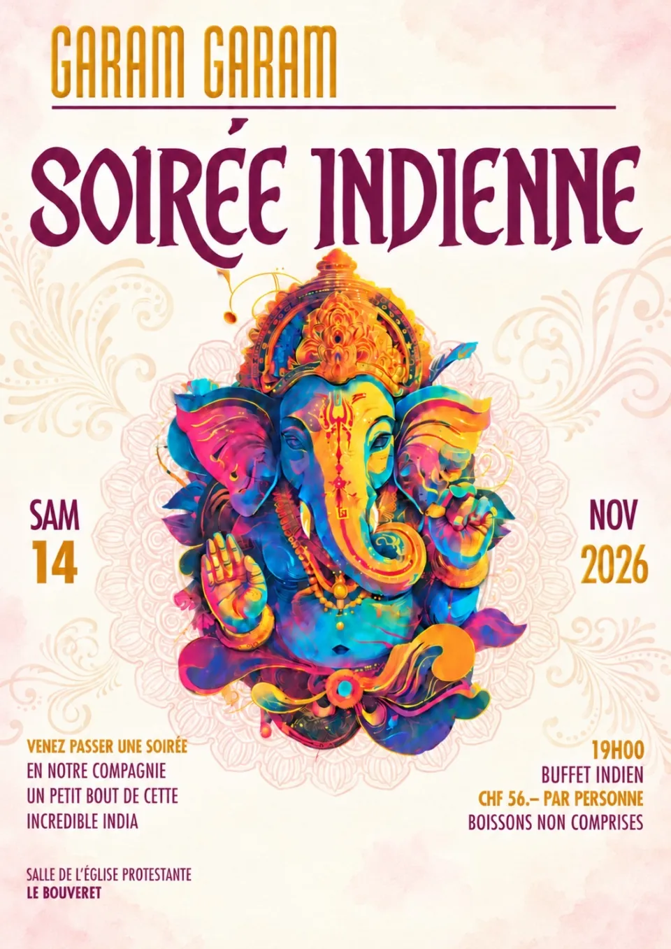 Garam Garam : Soirée Indienne - Flyer