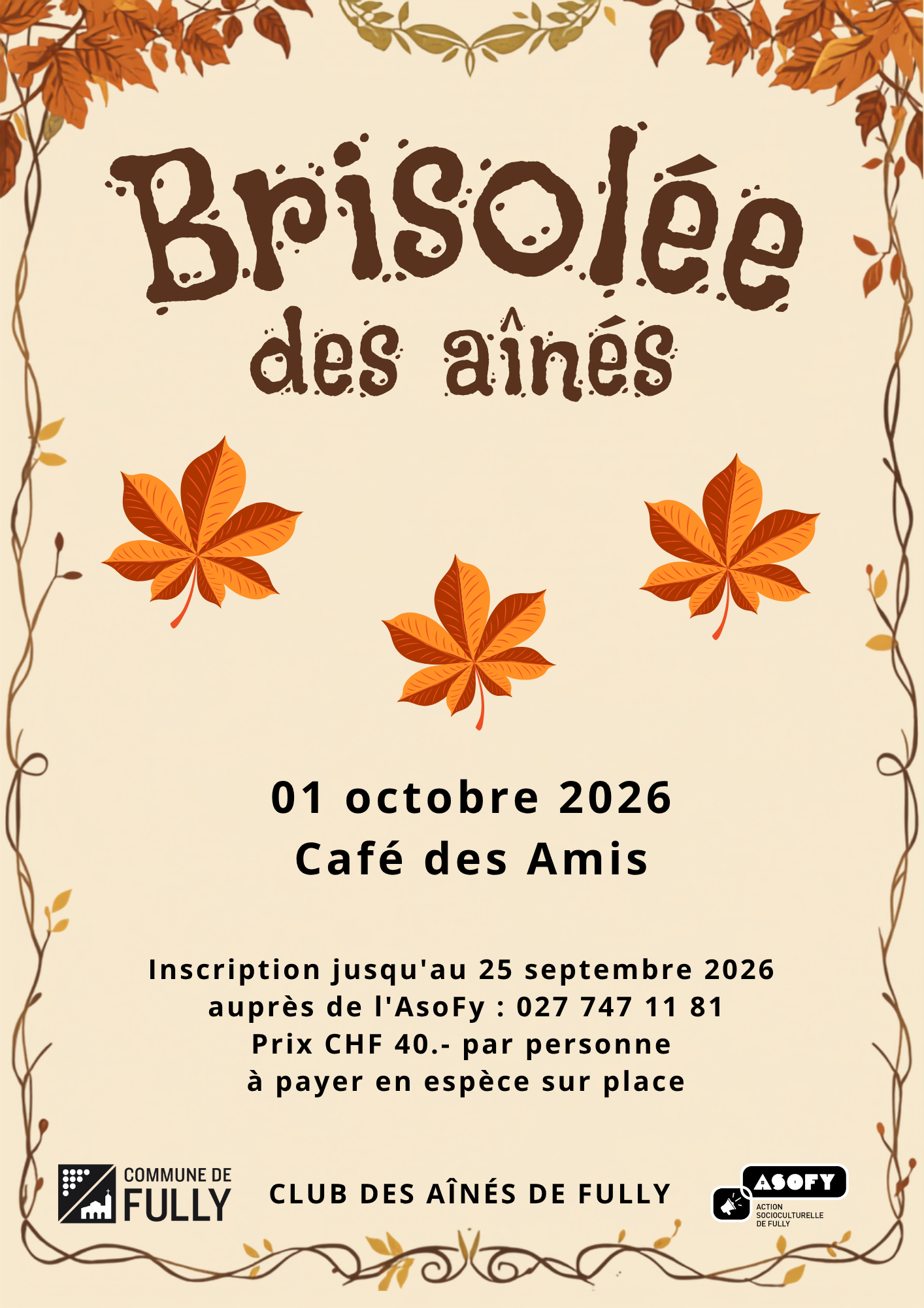 La Brisolée des aînés - Flyer