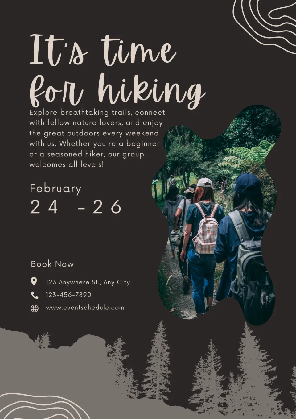 Yellowstone National Park Morning Hike - Flyer