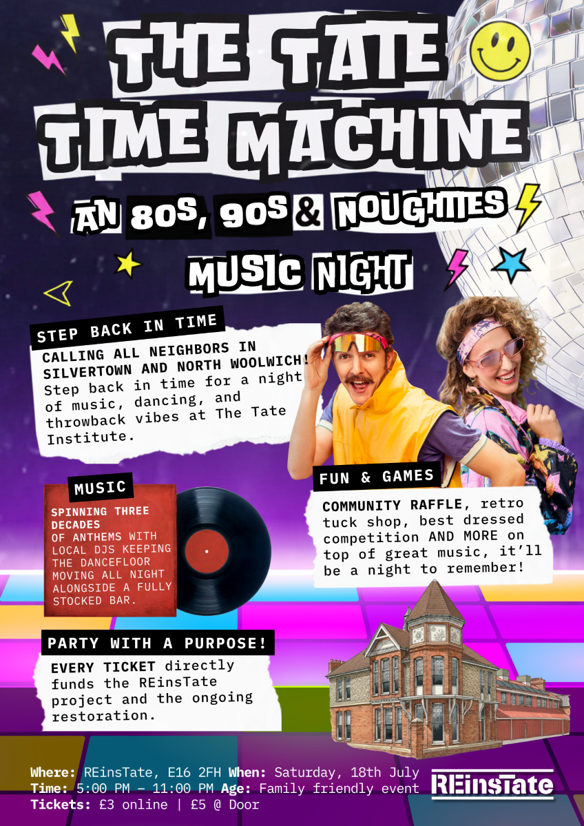🪩 The Tate Time Machine - Flyer