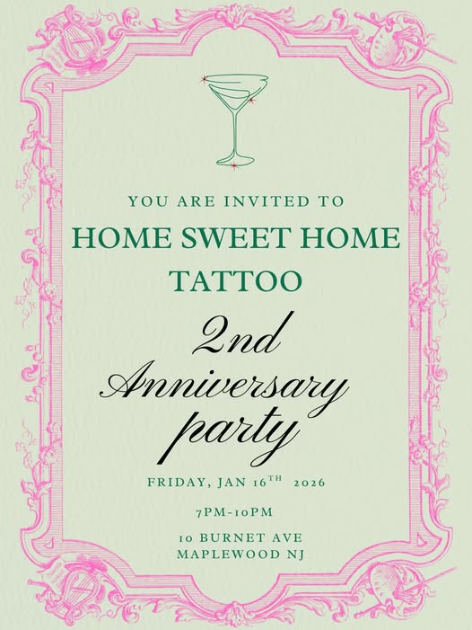 Home Sweet Home Tattoo 2nd Anniversary Party - Flyer
