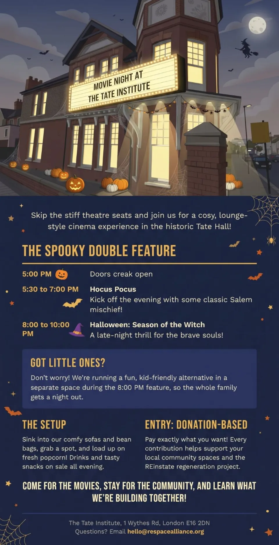 Movie Night at The Tate Institute - Flyer