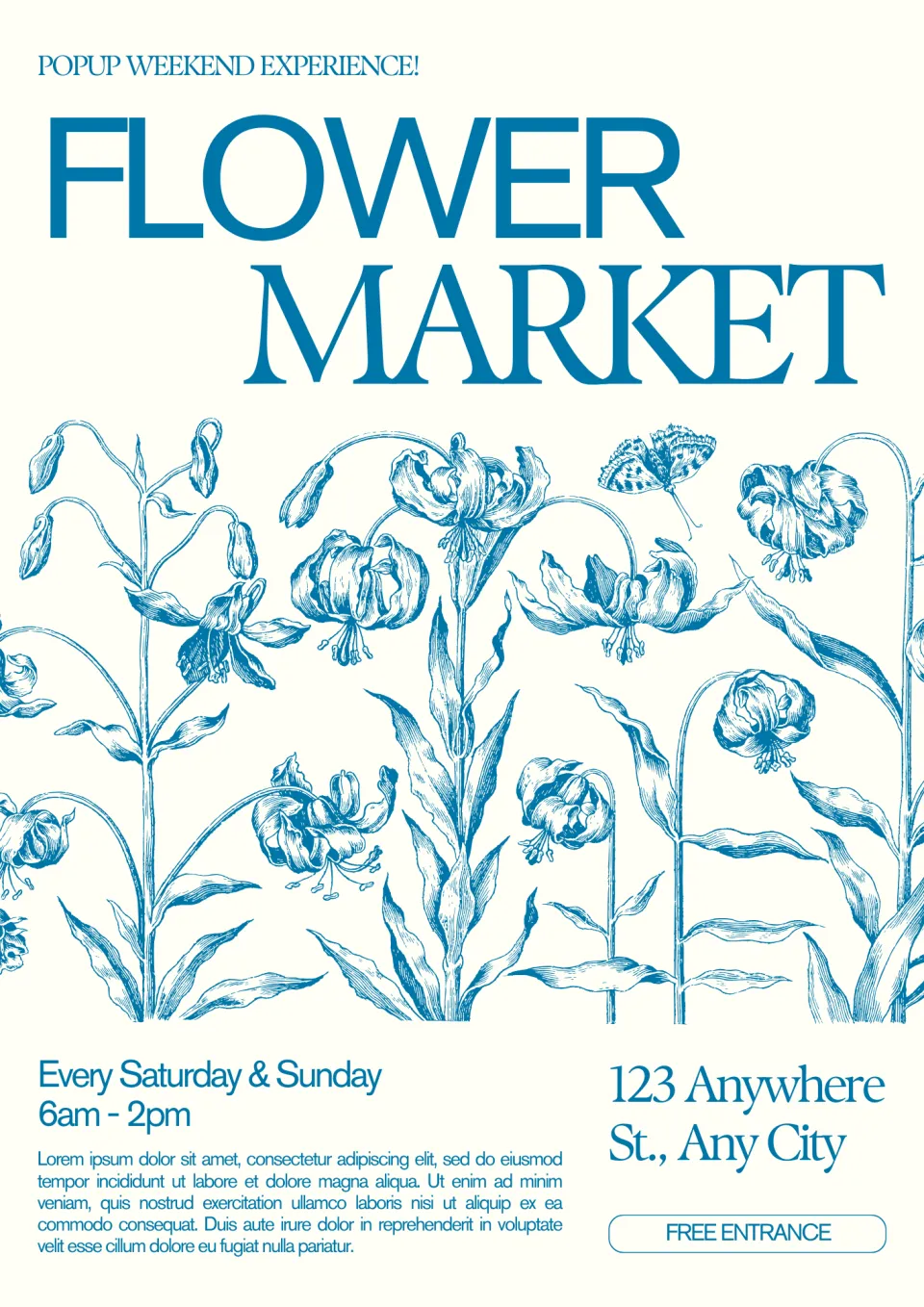 Popup Flower Market - Flyer