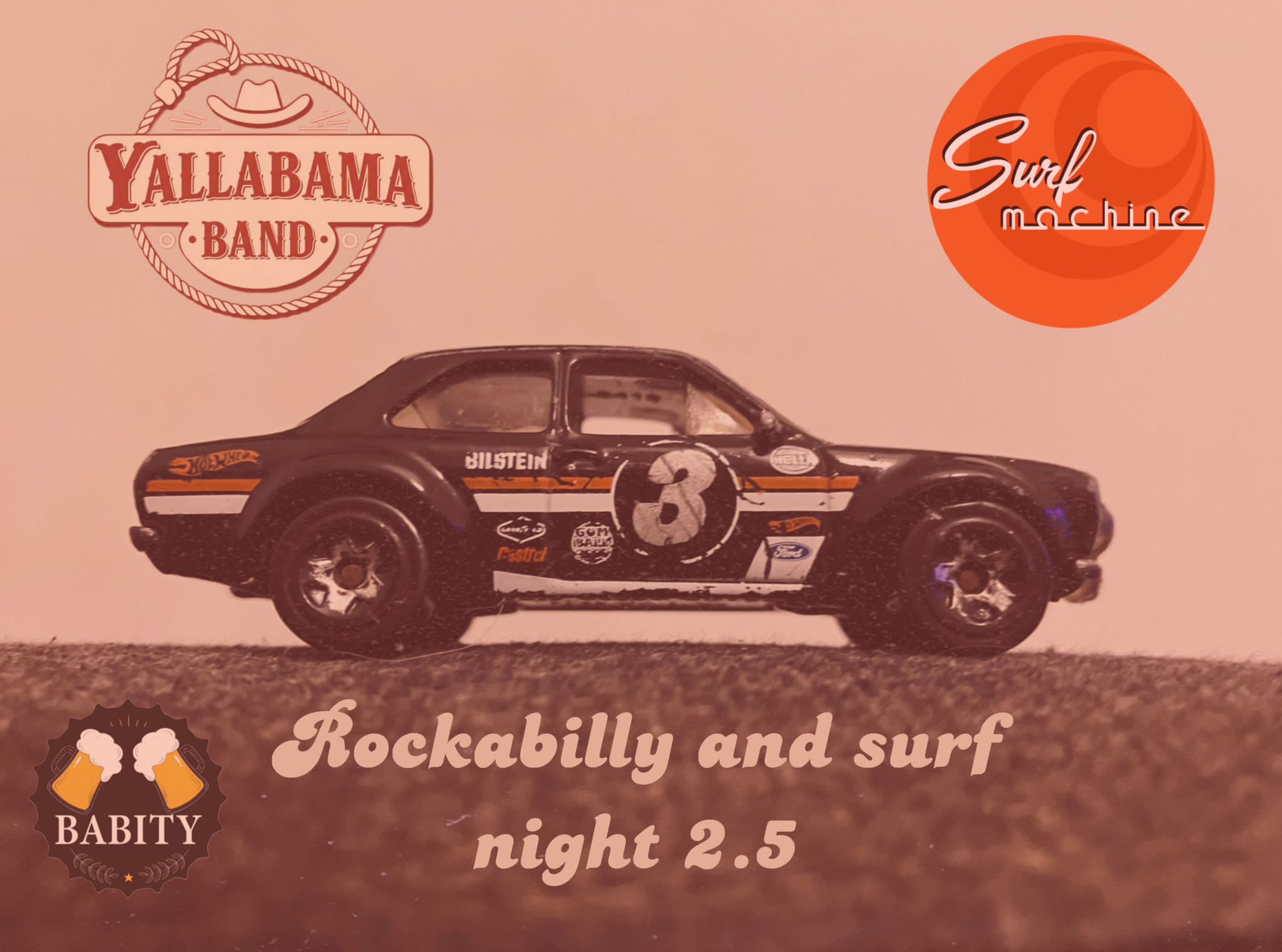 הלהקות Surf Machine + YallaBama - פלייר